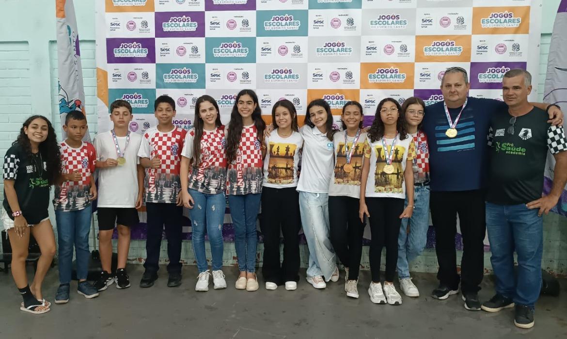 Jogos Escolares Brasileiros (JEBs): Aracruz é a cidade do Brasil com a maior quantidade de representantes no xadrez nos últimos 5 anos