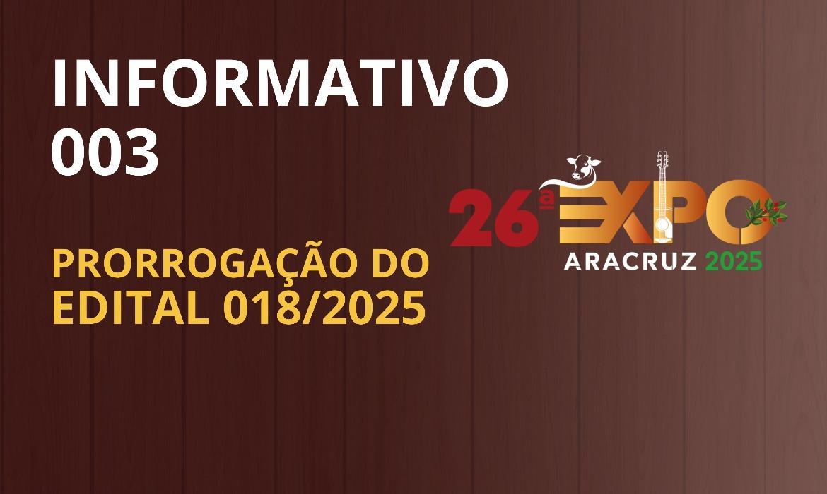 Prorrogadas as inscrições para o credenciamento prévio de interessados em exposição e patrocínio