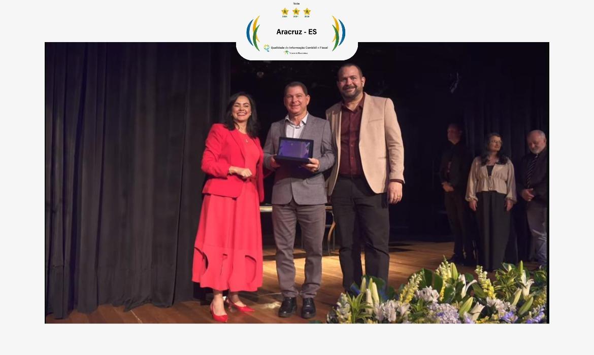 Aracruz conquista 2ª melhor posição no Sudeste em ranking nacional de qualidade da informação contábil e fiscal