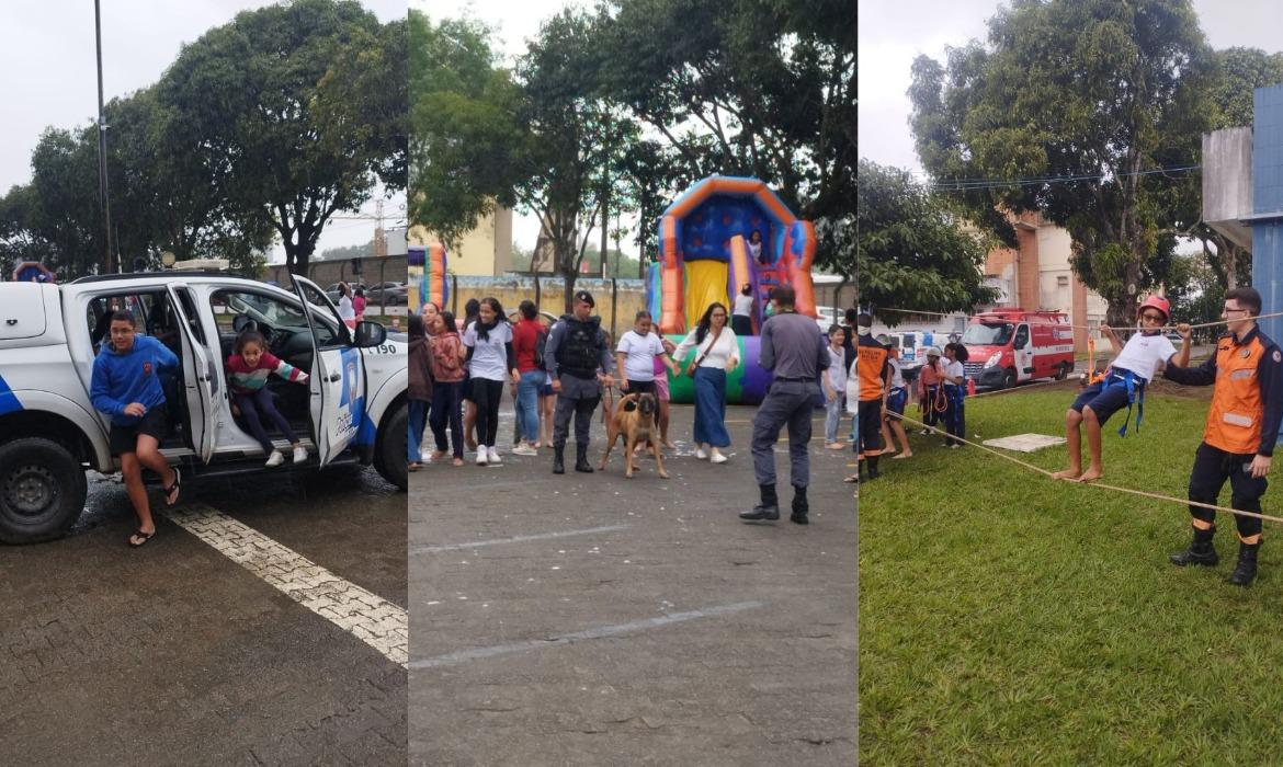 Recreio no Quartel aproxima comunidade escolar e forças policiais com ações práticas e lúdicas