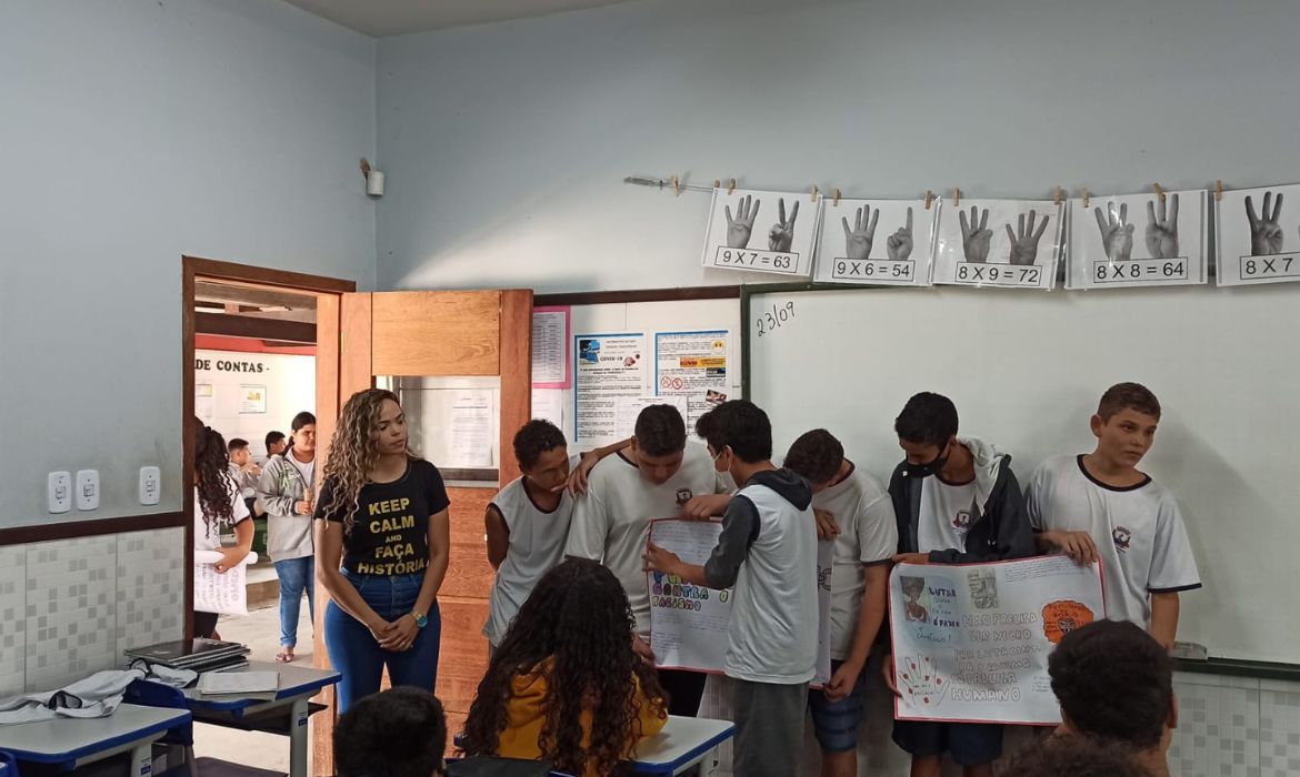 Alunos da EMEF Ezequiel Fraga Rocha promovem trabalho de conscientização contra o racismo