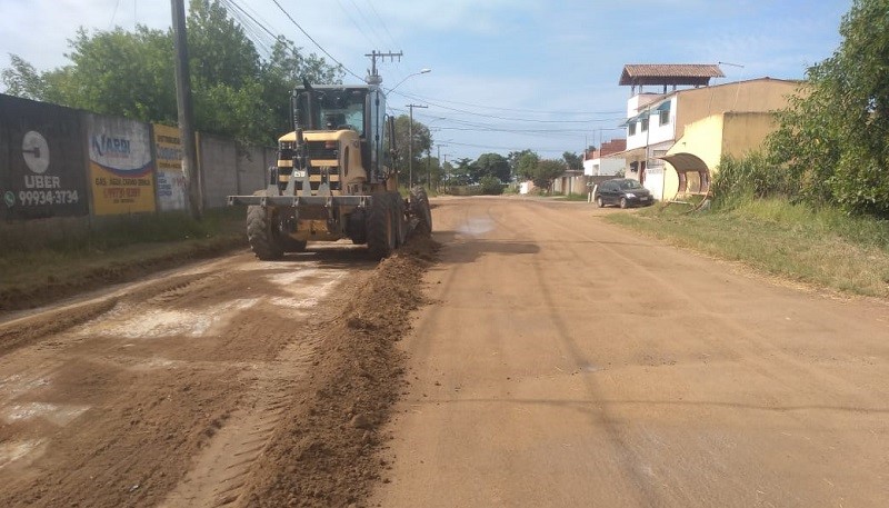 Prefeitura de Aracruz realiza manutenção em ruas da Praia do Sauê