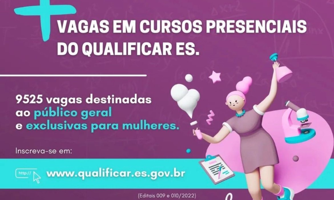 Abertas as inscrições para programa Qualificar Mulher ES 